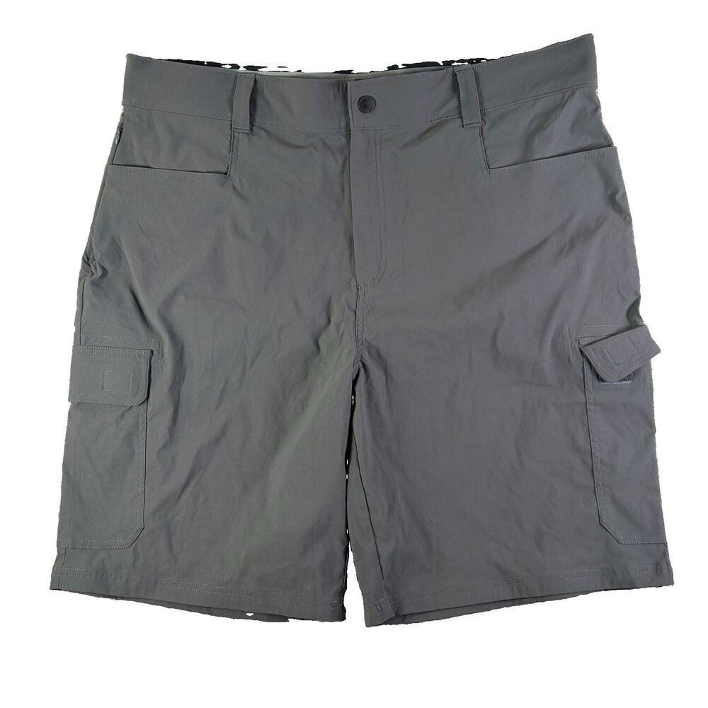Orvis Tech Cargo Shorts Mens 38 Gray 2-Way Stretch Lightweight Utility Nylon